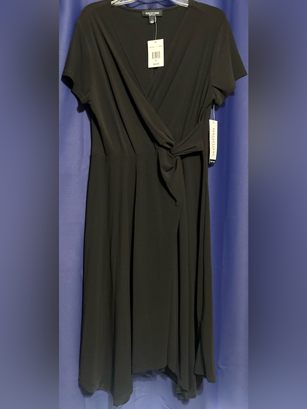 Perceptions Black Tie-Waist Maxi Dress